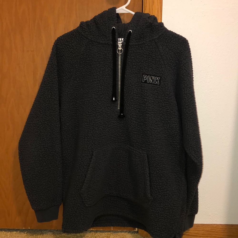 PINK quarter zip sherpa